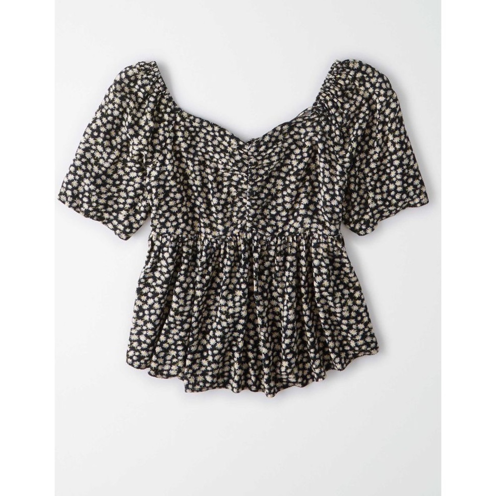 AE Ruched Front Babydoll Top